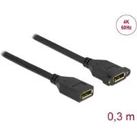 DeLOCK 87099, 0,3 m, DisplayPort, DisplayPort, Weiblich, Weiblich, 3840 x 2160 Pixel