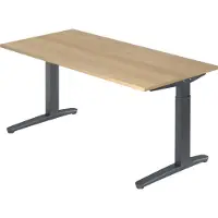 Hjh OFFICE PRO XTRA XB 16 GG - 160 x 80 Eiche höhenverstellbar