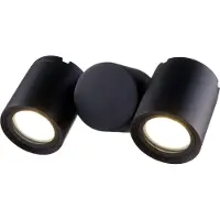 Maytoni Wandleuchte Wall Street in Schwarz GU10 2-flammig IP54