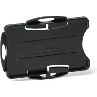 Durable Ausweishalter Eco, für 2 Karte, 10 Stück, Hoch - oder Querformat, B 54 x H 87 mm, recycelter Kunststoff, schwarz