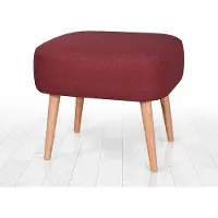 Atelier Del Sofa | Hocker Parrot rot Leinen 50x43x42 cm | NADUVI
