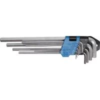 Bgs Innen-6-kant-Winkelschlüssel-Set, lang, 1,5-10 mm, 9-tlg.