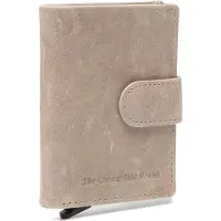The Chesterfield Brand Antique Buff Crumbled RFID Safe Leder Geldbörse Praque 05 weiss