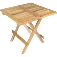 VCM Klapptisch | Beistelltisch klappbar | Gartentisch Teakholz | Blumentisch | Balkontisch | Maße 50 x 50 cm