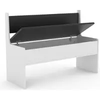 Hioshop Holz Eckbank Sitzbank Bank Truhe Esal 80 x 110 x 42 cm