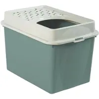 Rotho Katzentoilette oben offen Eco BERTY, Farbe:Mistletoe grün