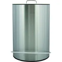 MSV Kosmetikeimer "Unna" Mülleimer Treteimer Abfalleimer - 5 Liter – mit herausnehmbaren Inneneimer - Weiß