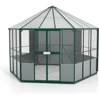 Vitavia Vogelvoliere Circus 9000 383 x 336 cm, ca. 9 qm, Maschenweite 13 x13 mm, Drahtstärke 1,5 mm smaragd
