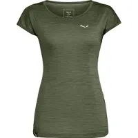 Salewa T-Shirt Puez Melange Dry Damen Dark Olive Melange-S
