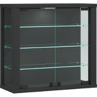 VCM Wandregal "Wandvitrine Hängevitrine Glasvitrine Vitrosa S", schwarz (anthrazit), B:43cm T:18cm, Regale, Wandregal