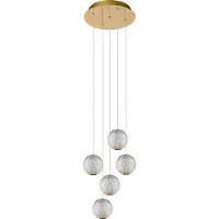 Lucide CINTRA - Pendelleuchten - Ø 32 cm - LED Dim. - 5x4,7W 2700K - Transparent