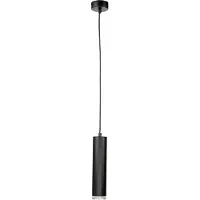 Licht-Erlebnisse Hängelampe Schwarz "Faith" schmal Ø8cm Zylinder Modern Küche Esstisch Pendelleuchte