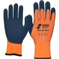 Nitras Kälteschutzhandschuh SOFT GRIP W Grösse 8 orange/dunkelblau EN 388, EN 511 PSA-Kategorie II
