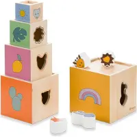 Hauck Holz Stapelturm mit Formen - Stack N Raise
