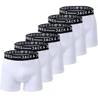 Jack & Jones JACK&JONES Herren Boxer Shorts, 6er Pack - SENSE TRUNKS, Baumwoll-Stretch