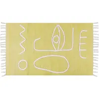 Beliani Teppich Gelb 80 x 150 cm YAVU