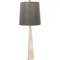 Elstead Lighting Zeitgenössische Schreibtischlampe Ascent Stahl poliert Nickel 1 Licht E27
