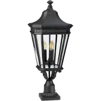 FEISS Elstead Cotswold Lane Außen-Stehleuchte E14 3-fach 78cm Schwarz IP44