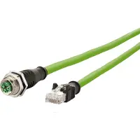 METZ CONNECT Verbindungsleitung M12 BU-RJ45 ST, 8-pol X-kodiert, gerade-gerade, 2 m