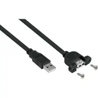 Kabelmeister USB 2.0 an USB-A Buchse CU 2m schwarz