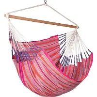 LA SIESTA Hängesessel HABANA Comfort flamingo pink Lounger aus Baumwolle Hängematte Hängestuhl