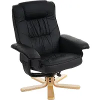 Mendler Relaxsessel Fernsehsessel Sessel ohne Hocker H56 Kunstleder MVG- schwarz