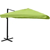 Mendler Gastronomie-Ampelschirm MCW-A96, Sonnenschirm, 3x3m (Ø4,24m) Polyester/Alu 23kg Flap, grün ohne Ständer