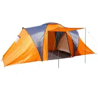 Mendler Campingzelt Laagri, 4-Mann Zelt Kuppelzelt Igluzelt Festival-Zelt, 4 Personen orange