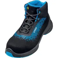 Uvex 1 G2 Sicherheitsschuh S2 Stiefel Weite 12, Männlich, Erwachsener, Sicherheitsstiefel, Schwarz, Blau, EN, ESD, SRC, Schnürverschluss