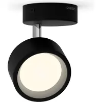 Philips Bracia Decken-/Wandspot, Strahler Oberflächenbeleuchtung, LED, 2700 K, 550 lm, 220-240 V, Schwarz