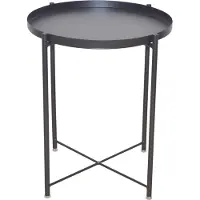 HOFMANN LIVING AND MORE Beistelltisch, schwarz (schwarz, schwarz, schwarz), B:47cm H:52cm T:47cm, , Tische, Beistelltisch, abnehmbare Tischplatte