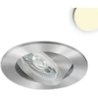 ISOLED LED Einbauleuchte Slim68 Alu gebürstet, rund, 9W, warmweiß, DALI dimmbar