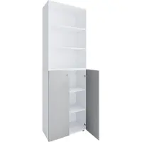 VCM Schuhschrank "XL Holz Großer Schuhschrank Schuhkommode Lona 6", grau (weiß, grau), B:70cm T:40cm, Obermaterial: 100% Holz Wood., Schränke, Schuhschrank