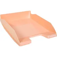 Exacompta Briefablage COMBO MIDI Aquarel, für Dokumente im Format A4+, stapelbar, Etikettenhalter, Kunststoff, korallenrot