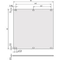 Schroff PART.FRONT PANEL 2U 28HP AN/CR