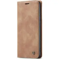König Design Hülle Handy Schutz für Samsung Galaxy S21 Plus Case Flip Cover Tasche Etui Braun