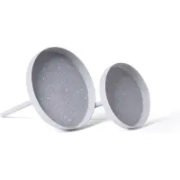 Novaliv 12x Kerzenpick Flach 8 cm GRAU