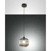 FABAS LUCE Pendelleuchte Dock E27 Ø200mm Grau