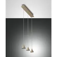 FABAS LUCE LED Pendelleuchte Delta 2000x80mm 24W Warmweiß Gold dimmbar