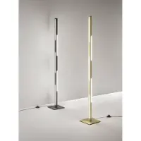 FABAS LUCE Ling LED-Stehleuchte, 36 W, 4320 lm, 3000 K, Gestell aus Metall und Methacrylat, Messing satiniert, mit integriertem Dimmer - 165 cm