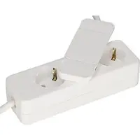 EGB 3-fach Steckdose m.Flachstecker 3x1,5 weiss 1,5m