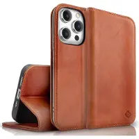 Nalia Echt Leder Flip Case Hülle mit Magnetverschluss