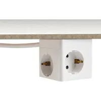 DeLOCK Steckdosenwürfel mit Verlängerungskabel 3-fach mit Kindersicherung und USB PD 3.0 Ladegerät 20 W, 1,5 m Kabel, weiß, 1,5 m, Drinnen, Typ F, Type EF (CEE 7/7), Abgewinkelt, Weiß