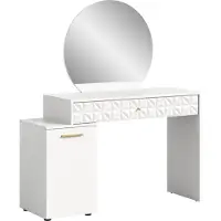 Xonox Schminktisch weiß hochglanz 117 cm - mit Spiegel - PRISMA