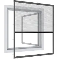 Windhager Insektenschutz EXPERT Plisseefenster ohne Bohren anthrazit 100x120 cm
