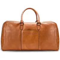 Farmhood Leder Reisetasche Schultertasche Memphis Travel Bag Cognac hellbraun