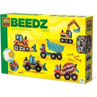 SES Creative Beedz 06206 Bügelperlen-Set Baufahrzeuge, 2400 Perlen für Fahrzeugkonstruktionen, 2400 Stück(e), 5 Jahr(e), Junge, Kind, Mehrfarbig, Nicht für Kinder unter 36 Monaten geeignet