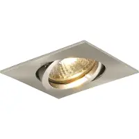 Molto Luce Deckeneinbauleuchte Quad H 230 V, max. 50 Watt, 82x82 mm, Edelstahl-Effekt
