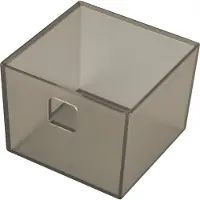 Ninka Banio Behälter 1-fach für Schubladeneinsatz, graphit transluzent 84x84mm