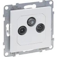 Legrand 765168 SEANO Durchgangsdose TV-R-SAT für HD-TV in der Farbausführung Ultraweiß